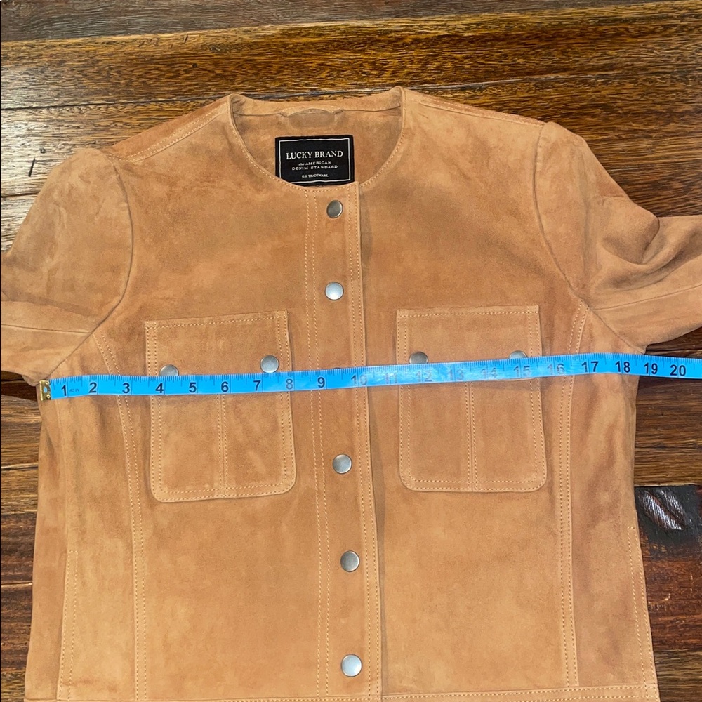 Lucky Brand Camel Suede Jacket Size M - Picture 9 of 13